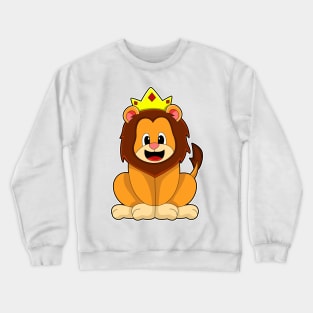 Lion with Crown Crewneck Sweatshirt